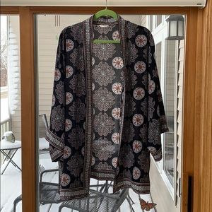 Black kimono cardigan